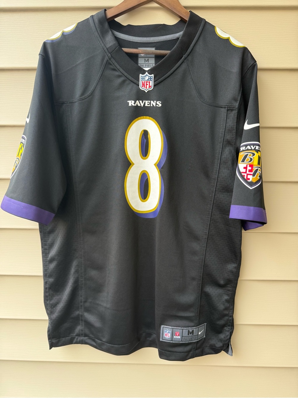 Nike Lamar Jackson Ravens #8 On Field Jersey Black Men’s M NFL
